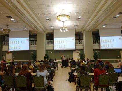 Students listen to Dr. Shannon Salley at the IPE April 6 event