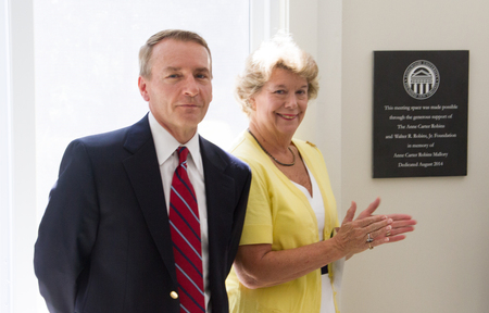 John O'Grady, president and Rita M. Smith, treasurer of the Anne Carter and Walter Robins, Jr. Foundation