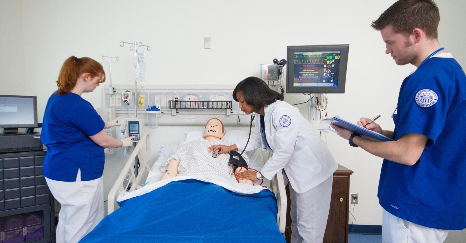 Students in Nursing Simulation Lab