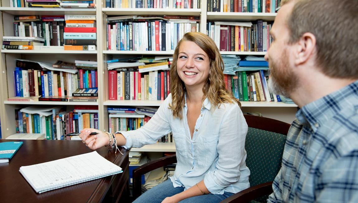 Katie Kinsey ’18 with Dr. Scott Cole, associate professor of political science