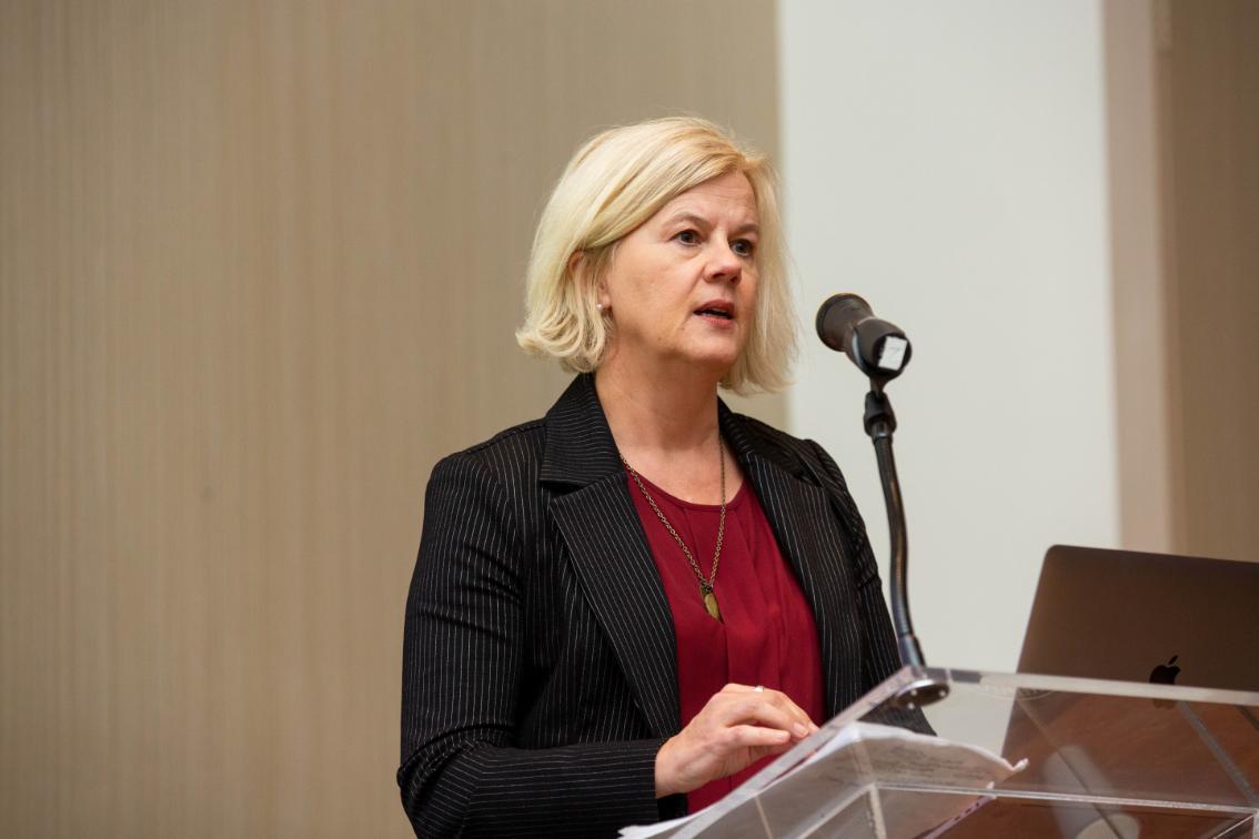 Beth Macy, New York Times best-selling author, speaking at Longwood