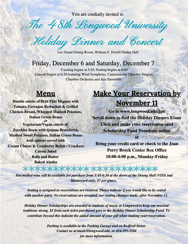 Holiday Dinner & Concert 2024